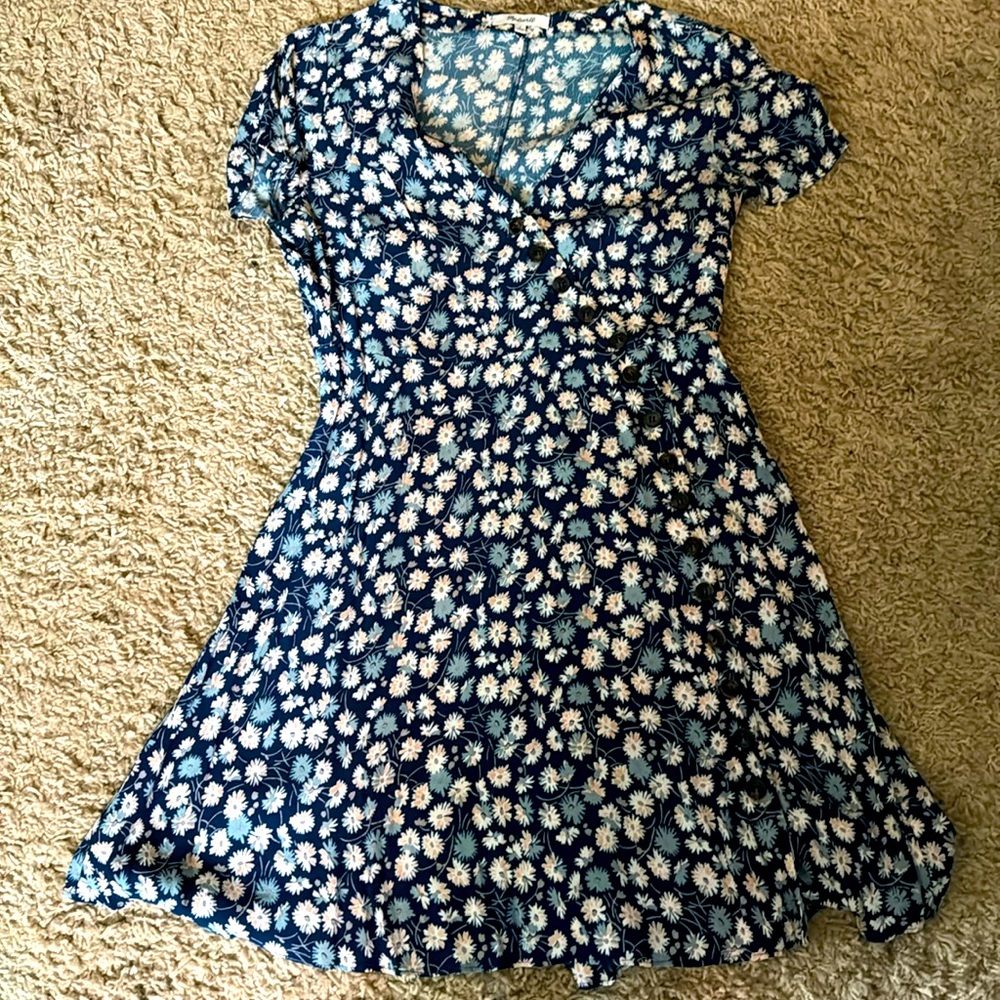 Madewell blue with floral print. Size 6.
